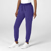 Nova Women's Jogger Utility Scrub Pant Grape side view