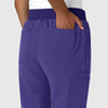 Nova Women's Jogger Utility Scrub Pant Grape side detail 1