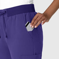 Nova Women's Jogger Utility Scrub Pant Grape side detail 2