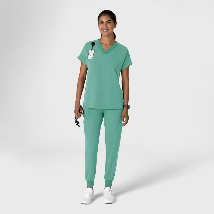 Nova Women's Jogger Utility Scrub Pant Turquoise full scrub set