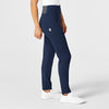 RENEW Women's High Waist Power Scrub Pant Navy side view