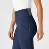 RENEW Women's High Waist Power Scrub Pant Navy side detail 1