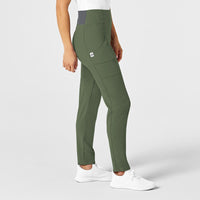 RENEW Women's High Waist Power Scrub Pant Olive side view