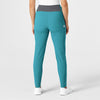 RENEW Women's High Waist Power Scrub Pant Teal Blue back view