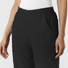 W123 Women's Cargo Utility Scrub Pant Black side detail 1