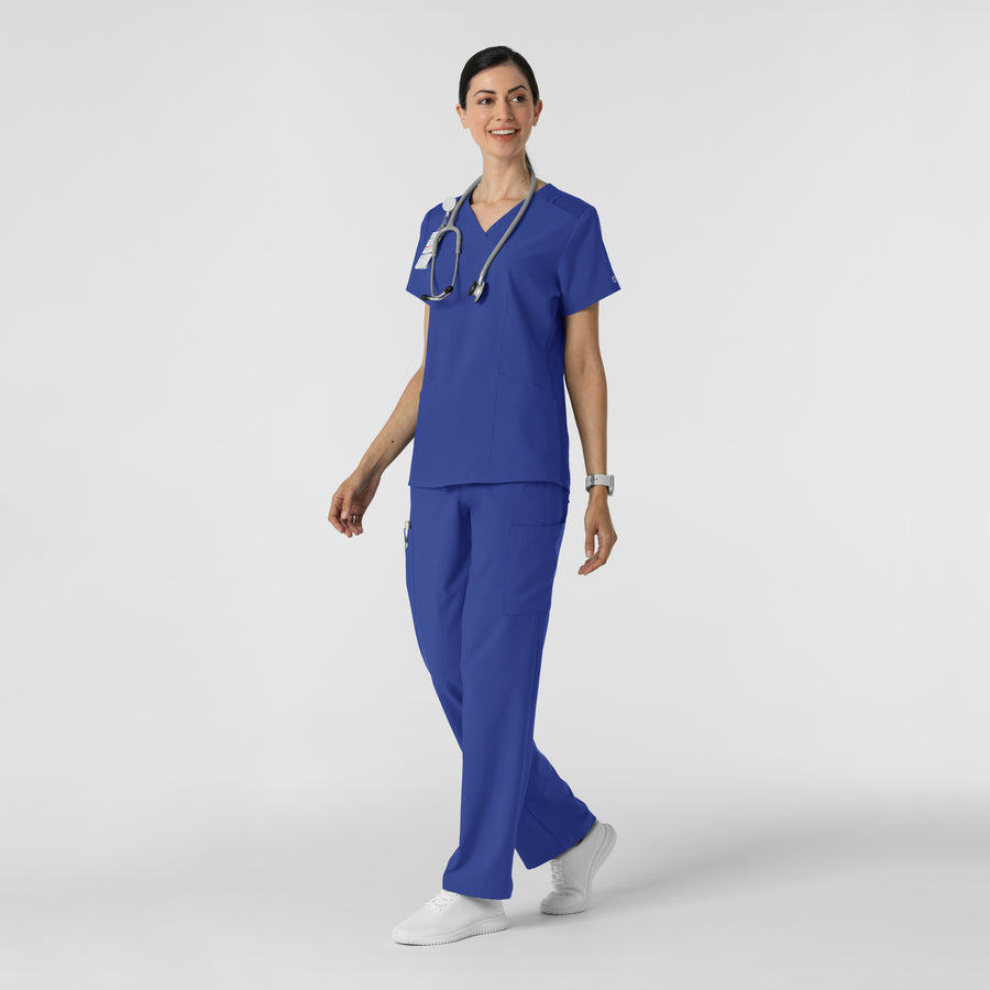 W123 Women's Cargo Utility Scrub Pant Galaxy Blue full scrub set