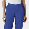 W123 Women's Cargo Utility Scrub Pant Galaxy Blue front detail