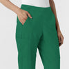 W123 Women's Cargo Utility Scrub Pant Hunter side detail 2
