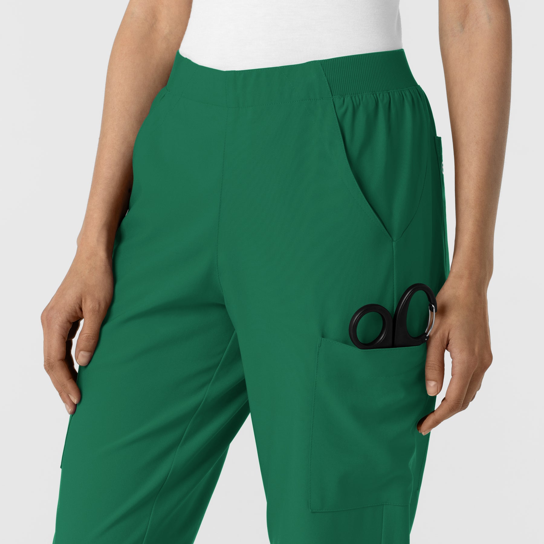 W123 Women's Cargo Utility Scrub Pant Hunter back detail