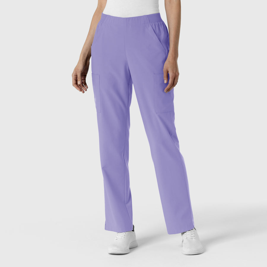 W123 Women's Cargo Utility Scrub Pant Iris Purple