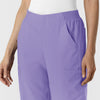 W123 Women's Cargo Utility Scrub Pant Iris Purple side detail 1