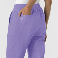 W123 Women's Cargo Utility Scrub Pant - Iris Purple