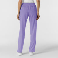 W123 Women's Cargo Utility Scrub Pant Iris Purple back view