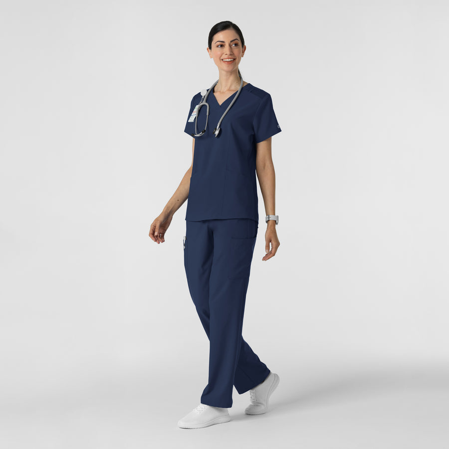 W123 Women's Cargo Utility Scrub Pant Navy full scrub set