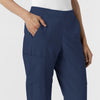 W123 Women's Cargo Utility Scrub Pant Navy side detail 2