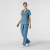 W123 Women's Cargo Utility Scrub Pant Pacific Blue full scrub set
