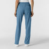 W123 Women's Cargo Utility Scrub Pant Pacific Blue back view