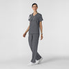 W123 Women's Cargo Utility Scrub Pant Pewter full scrub set