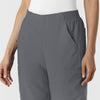 W123 Women's Cargo Utility Scrub Pant Pewter side detail 1