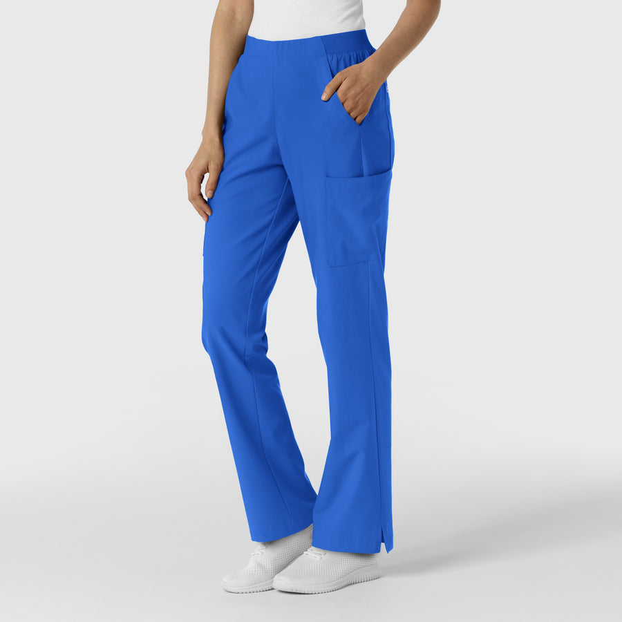 W123 Women's Cargo Utility Scrub Pant Royal side view