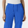 W123 Women's Cargo Utility Scrub Pant Royal front detail