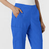 W123 Women's Cargo Utility Scrub Pant Royal side detail 2