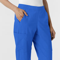 W123 Women's Cargo Utility Scrub Pant Royal side detail 2