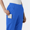 W123 Women's Cargo Utility Scrub Pant Royal hemline detail