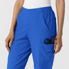 W123 Women's Cargo Utility Scrub Pant Royal back detail