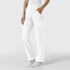 W123 Women's Cargo Utility Scrub Pant White side view