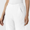 W123 Women's Cargo Utility Scrub Pant White side detail 1