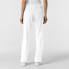 W123 Women's Cargo Utility Scrub Pant White back view