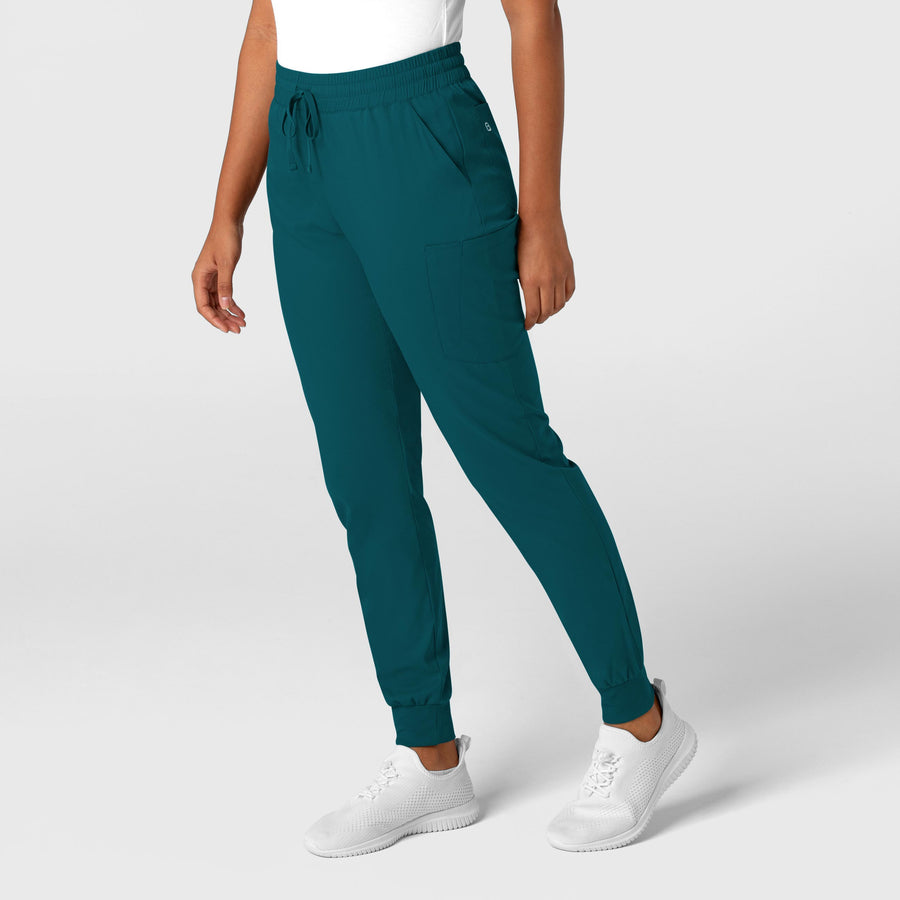 Boundless Women's Jogger Scrub Pant Caribbean side view