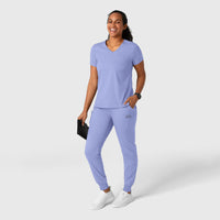 Boundless Women's Jogger Scrub Pant Ceil Blue full scrub set