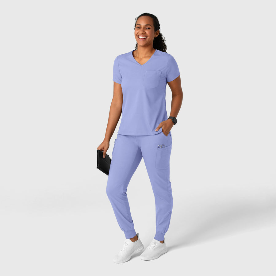 Boundless Women's Jogger Scrub Pant Ceil Blue full scrub set