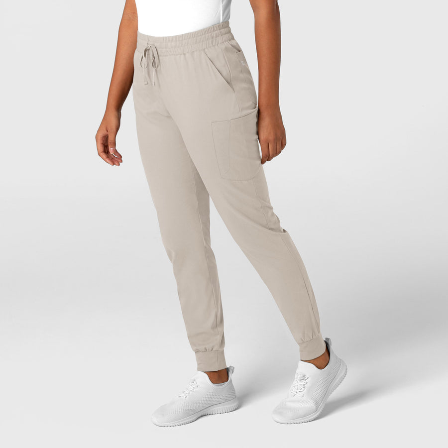 Boundless Women's Jogger Scrub Pant Cloud side view