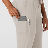 Boundless Women's Jogger Scrub Pant Cloud front detail