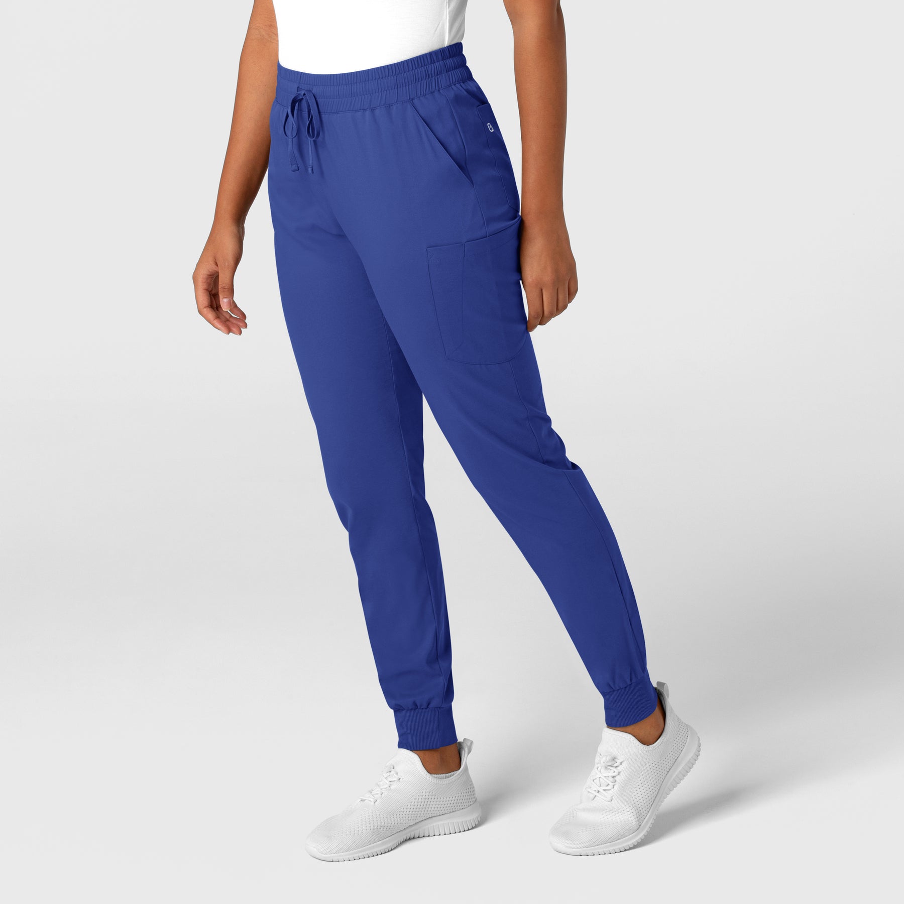 Boundless Women's Jogger Scrub Pant Galaxy Blue side view