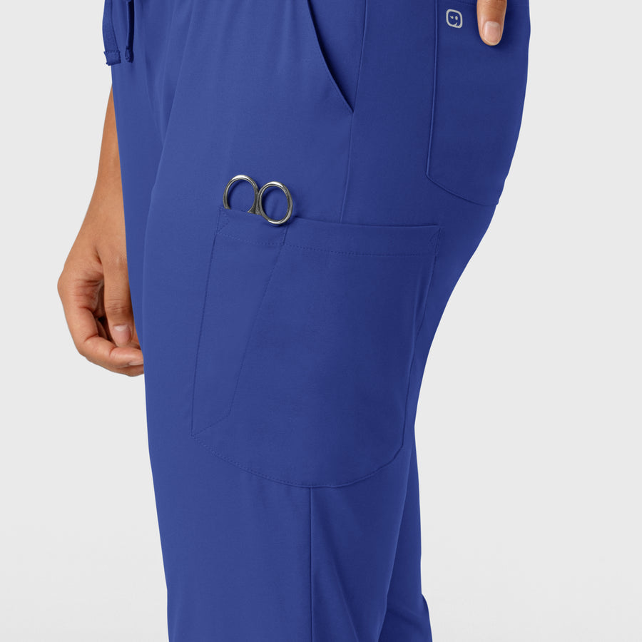 Boundless Women's Jogger Scrub Pant Galaxy Blue side detail 1