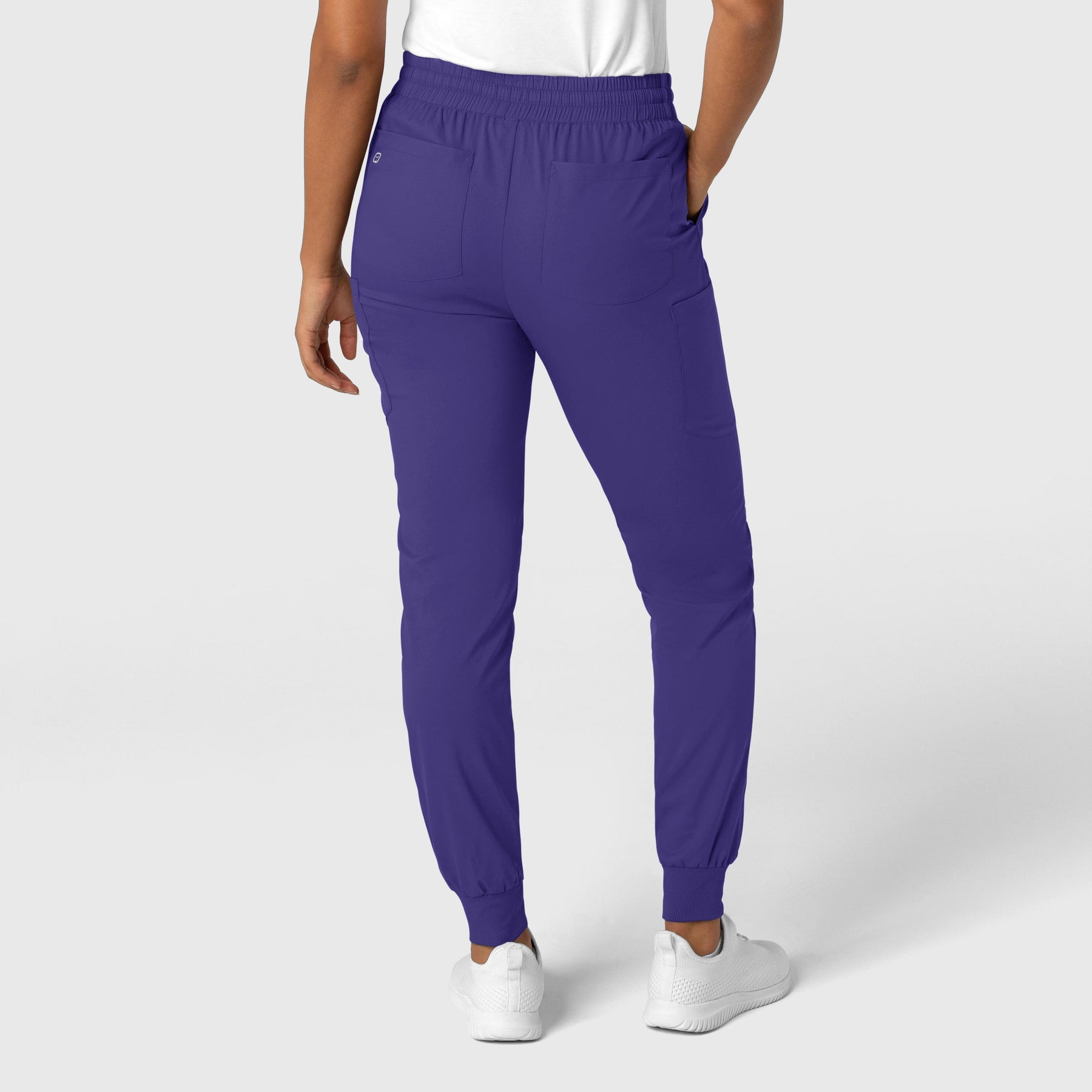 Boundless Women's Jogger Scrub Pant Grape back view