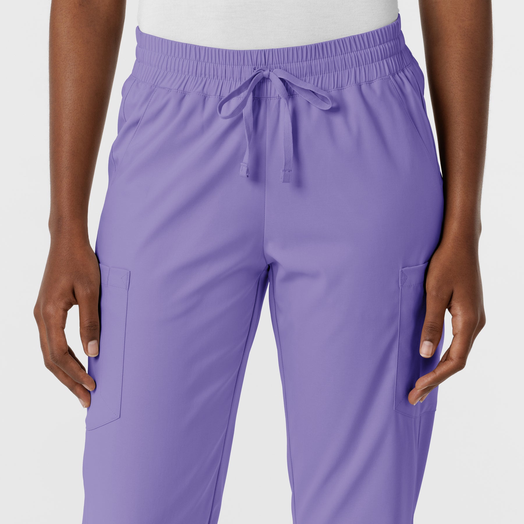 Boundless Women's Jogger Scrub Pant Iris Purple front detail