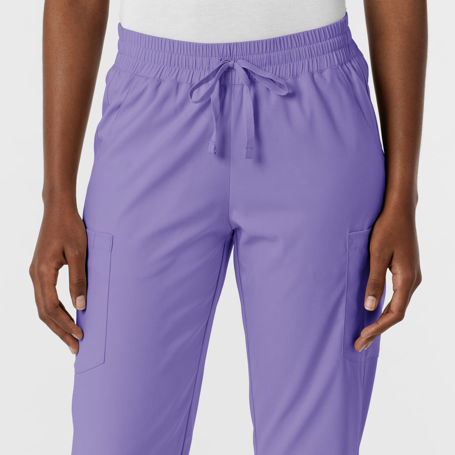 Boundless Women's Jogger Scrub Pant Iris Purple front detail
