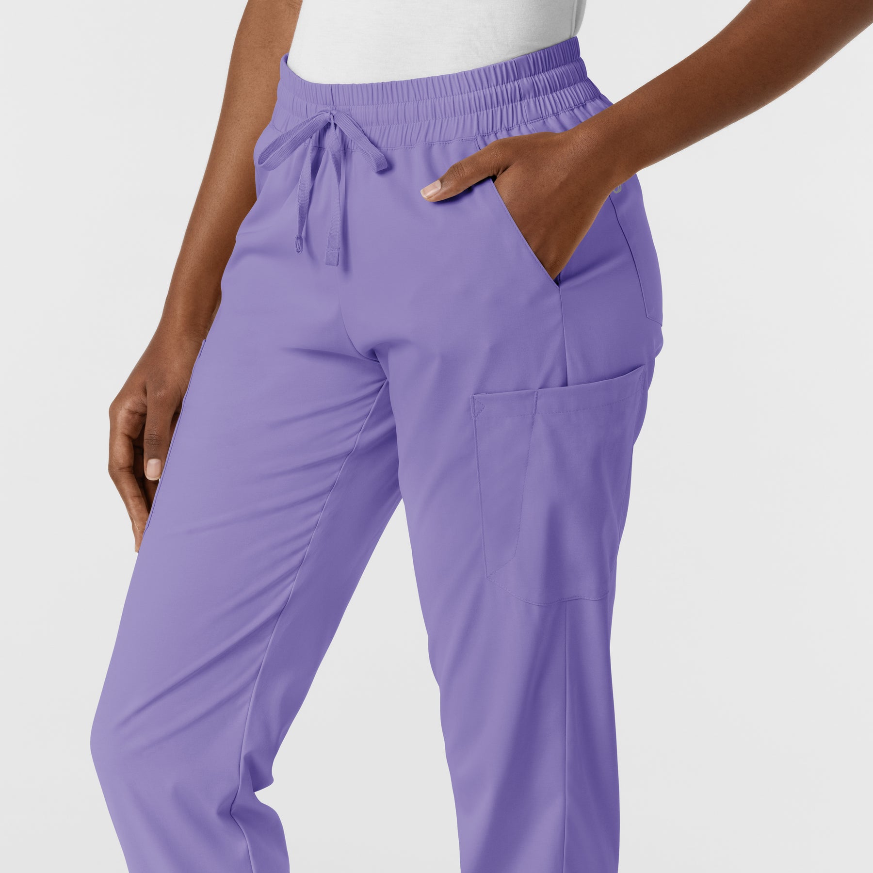 Boundless Women's Jogger Scrub Pant Iris Purple side detail 2