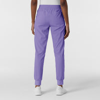Boundless Women's Jogger Scrub Pant Iris Purple back view