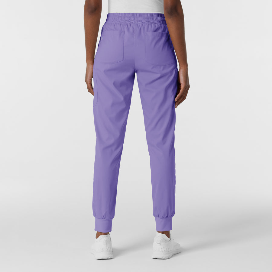 Boundless Women's Jogger Scrub Pant Iris Purple back view