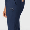 Boundless Women's Jogger Scrub Pant Navy side detail 1