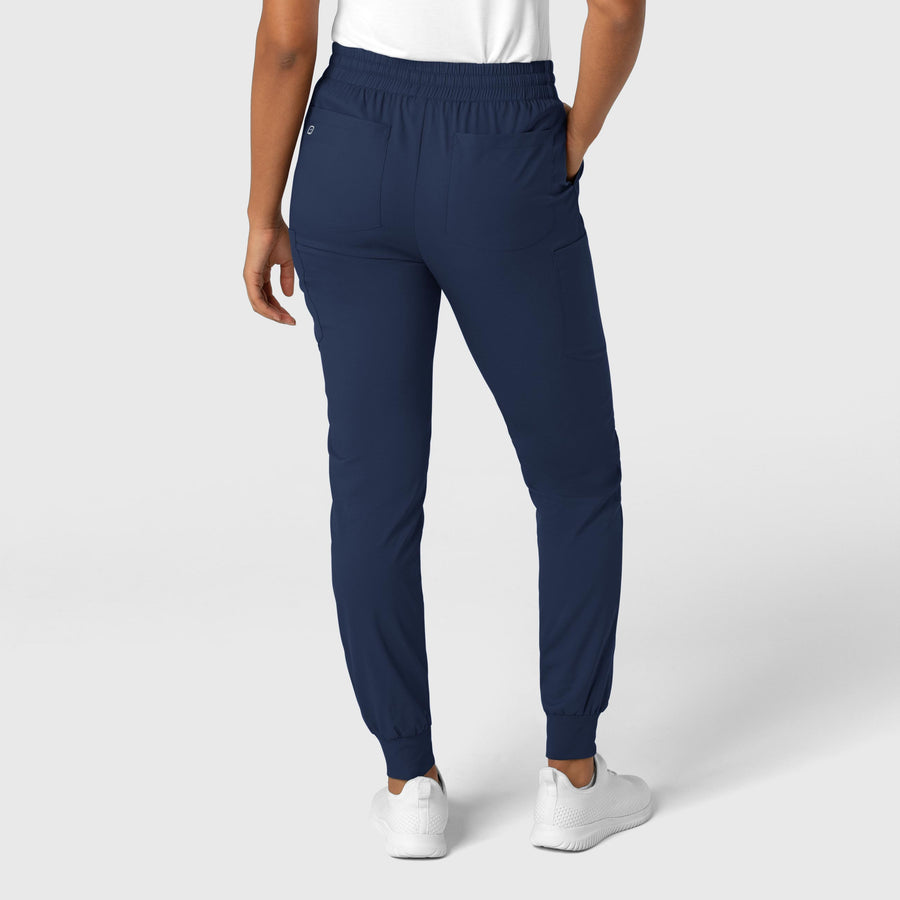 Boundless Women's Jogger Scrub Pant Navy back view