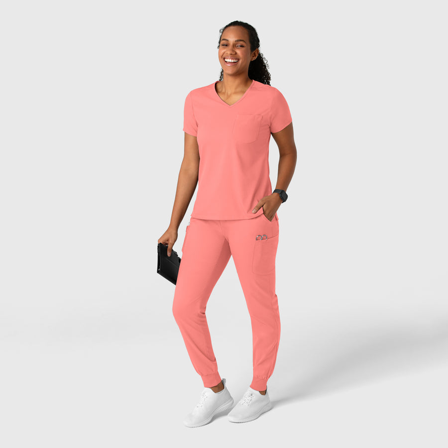 Boundless Women's Jogger Scrub Pant Paradise Pink full scrub set