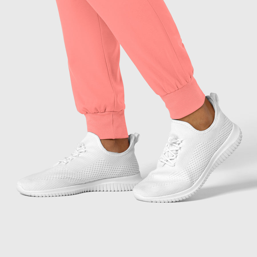 Boundless Women's Jogger Scrub Pant Paradise Pink side detail 2