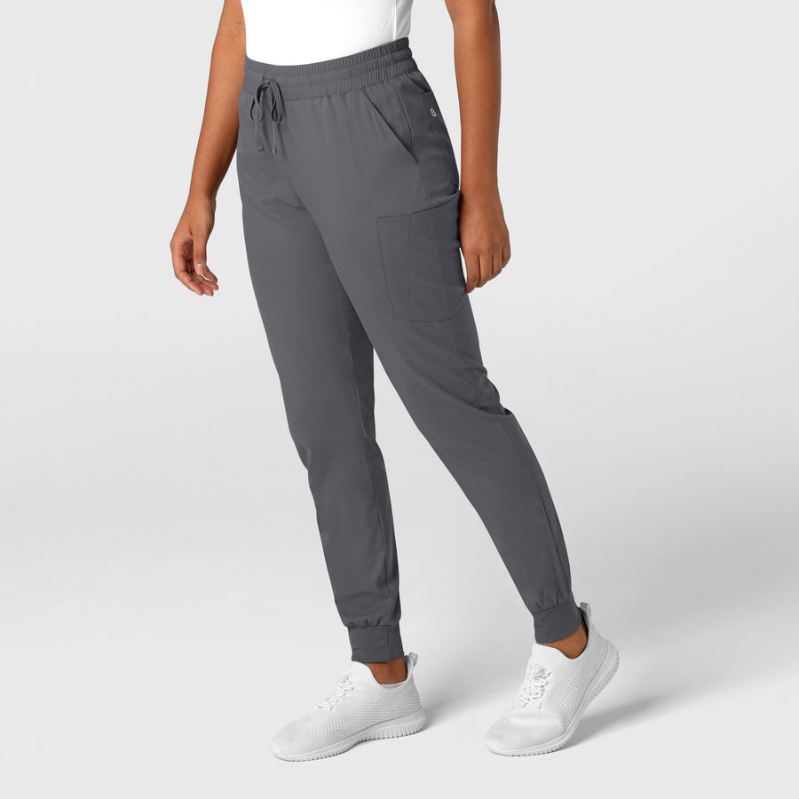 Boundless Women's Jogger Scrub Pant Pewter side view